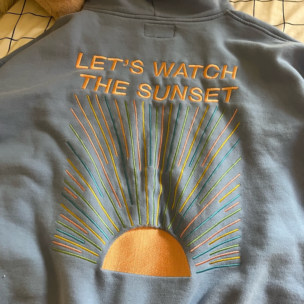 Light blue graphic sweatshirt